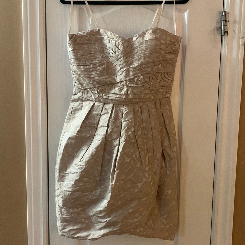 Max and Cleo champagne strapless dress size 8
